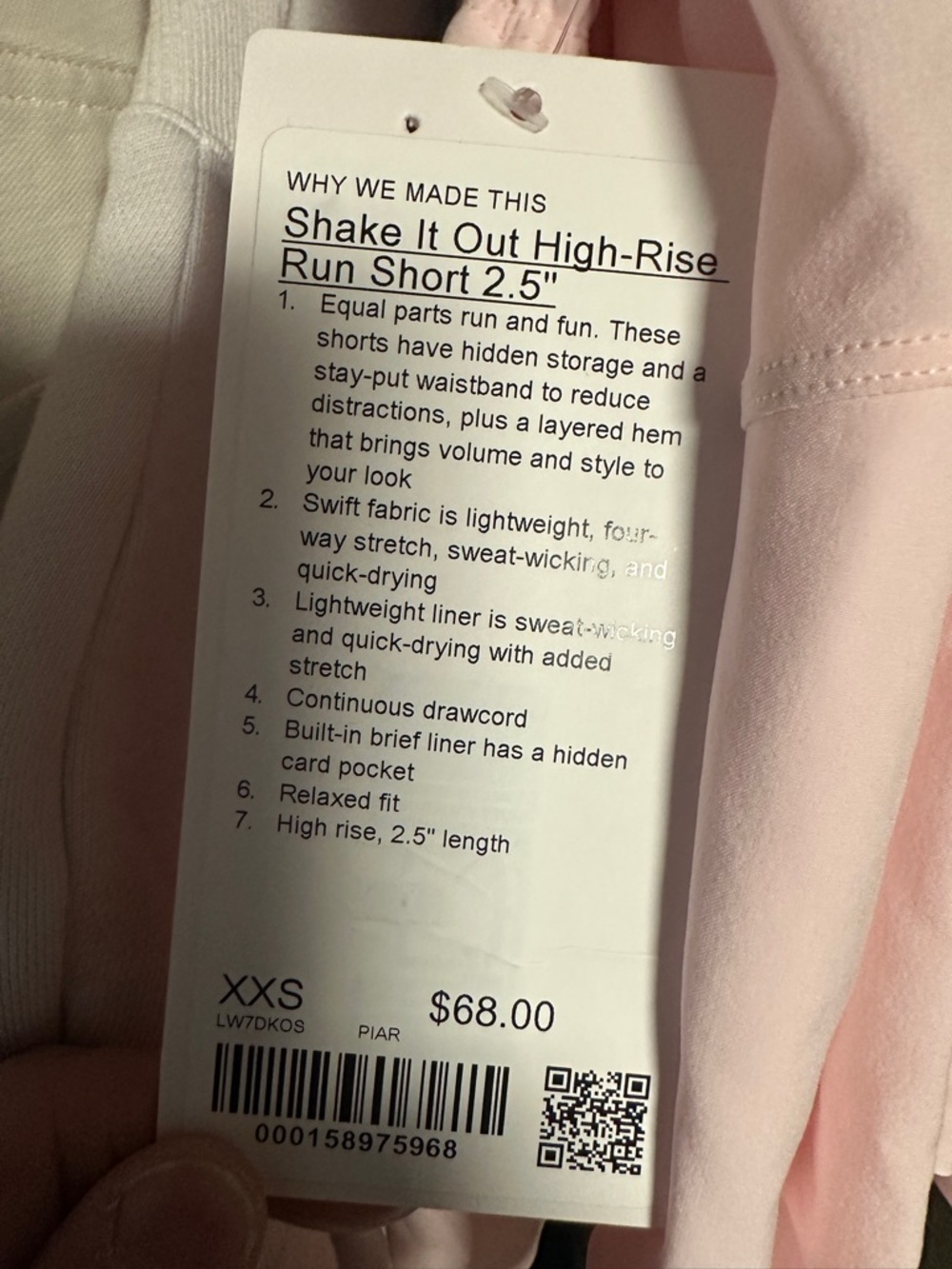 Lululemon High-Rise Shake It Out Short 2.5” – Pink Pearl - Picture 6 of 9